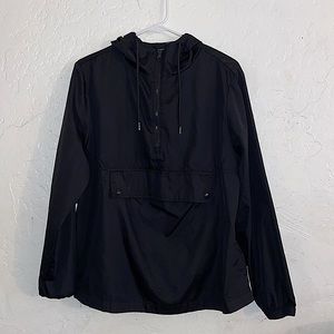 Black windbreaker